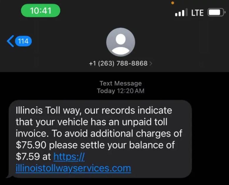 Illinois Tollway Phishing Scam